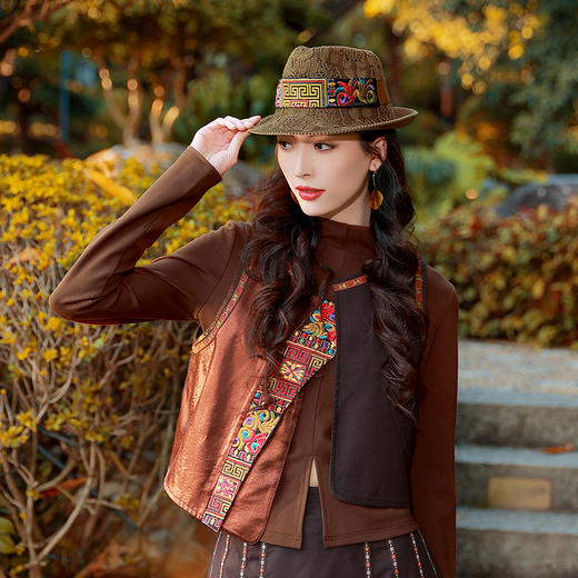 空谷编织绣花礼帽 | 咖色 黑色 | 现货加急发 商品图4