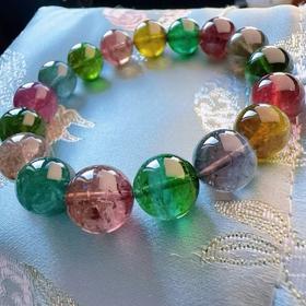 11mm-12mm单圈彩虹碧玺手串