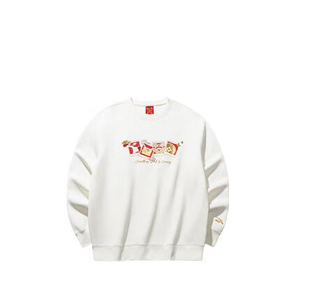 安踏好事发生丨新年款刺绣圆领套头卫衣中国风男针织衫152518703S 商品图0