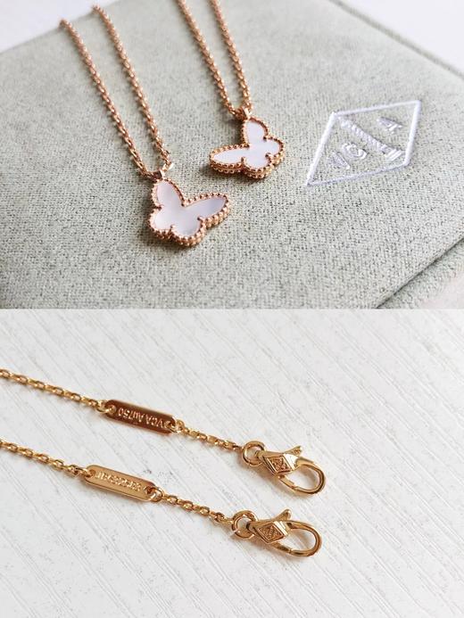 D010230超可爱 简约设计风格天然白贝母蝴蝶项链 商品图6