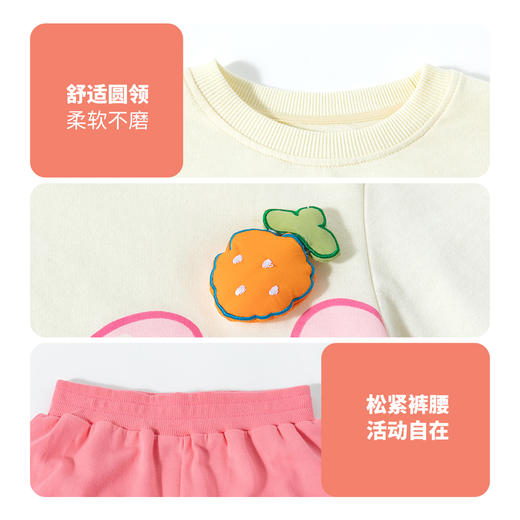 ZB1ET005贝贝怡童装女童套装两件套纯棉新款卫衣春秋休闲长裤 商品图2