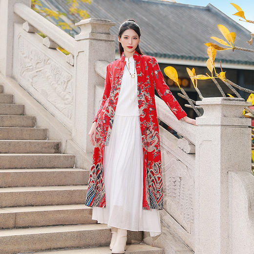 龙颜锦绣连衣裙  | 杨丽萍老师同款 | 红色大气藏蓝色端庄 | 现货加急发 商品图5