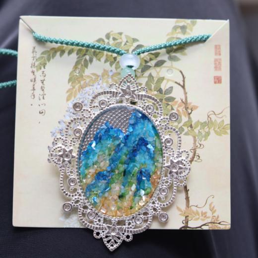 把“千里江山”带身上系列手作螺钿项链挂饰 商品图2