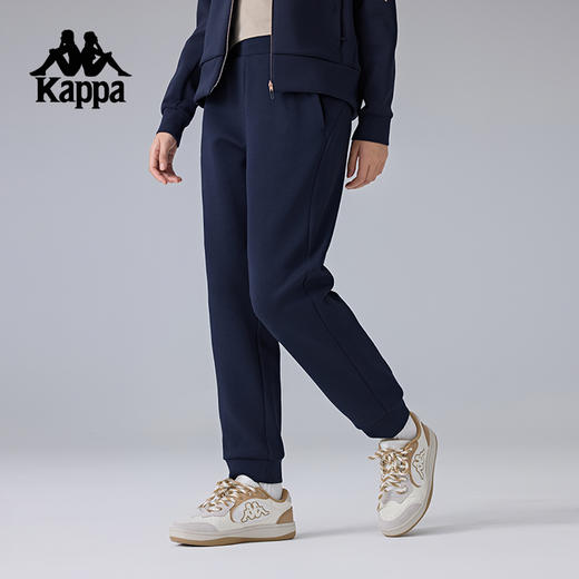 Kappa卡帕背靠背新款针织运动长裤女休闲裤修身保暖卫裤束脚裤子K0F22AK41 商品图1