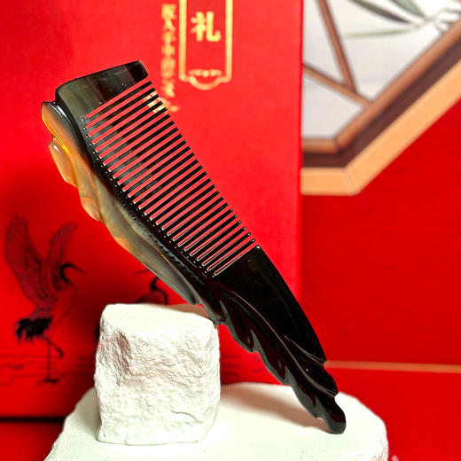 「来自青海的礼物」天然真牛角梳礼盒装 2种款式随机发 商品图3