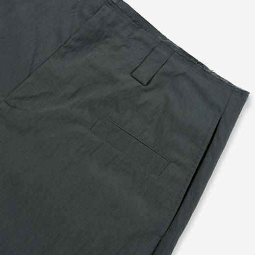 GOODBAI 916 刺绣logo同色拼接毛边直筒休闲裤 商品图3