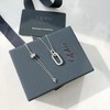D010227简约大气百搭款bling bling几何双环双扣项链 商品缩略图7