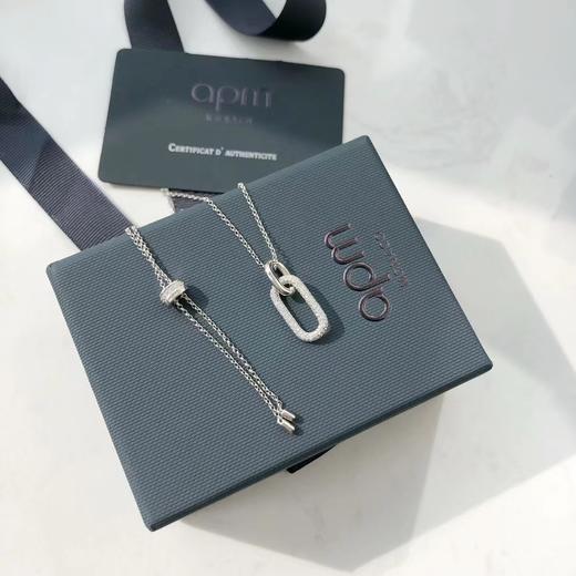 D010227简约大气百搭款bling bling几何双环双扣项链 商品图7