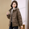 宽松轻薄白鸭绒立领，时尚保暖外套妈妈减龄短款羽绒服YIZX8583 商品缩略图0