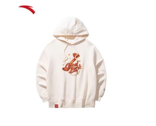 安踏好事发生新年女春季新款休闲时尚刺绣本命年红色卫衣162518728S 商品图0