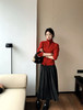 【red红色毛衣穿搭系列】新年都靠它拉满主题氛围感 红色衣服--寓意“鸿运披身”本命年姐妹必入 妈见夸的拜年皮肤,超级正超级惊艳的颜色绵羊绒!高标准抗起球处理，轻盈柔软，不易 起球 商品缩略图4