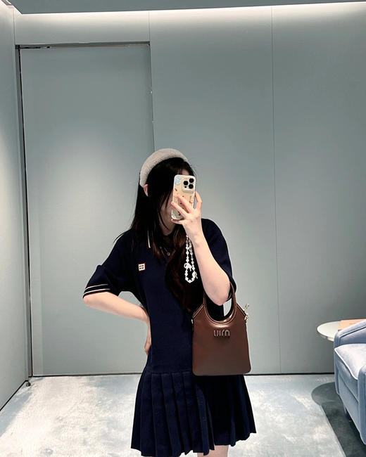 单品包邮 现货 THS 1.6-无 缪家 大牛工厂 IVY皮革手袋 撞色缝线托特包 3色 CQ1379 商品图4