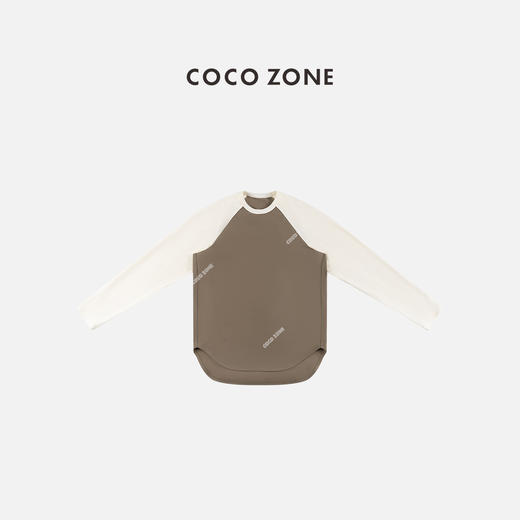 COCO ZONE 秋冬设计感撞色双面绒加绒长袖T恤CC1D2730 商品图0