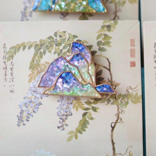 把“千里江山”带身上系列手作螺钿胸针别针 商品图6