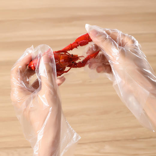 【美丽雅手套独立装】食品用升级加厚PE厨房餐饮家务手套50双/袋 商品图1