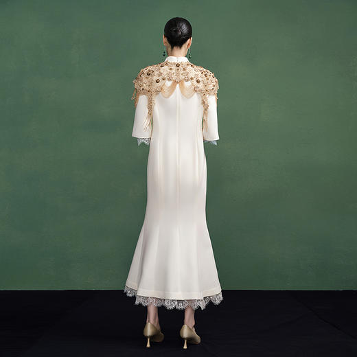 【林栖设计小店】蕾丝花边改良旗袍2025春季新品复古国风修身显瘦连衣裙女1951147 商品图2