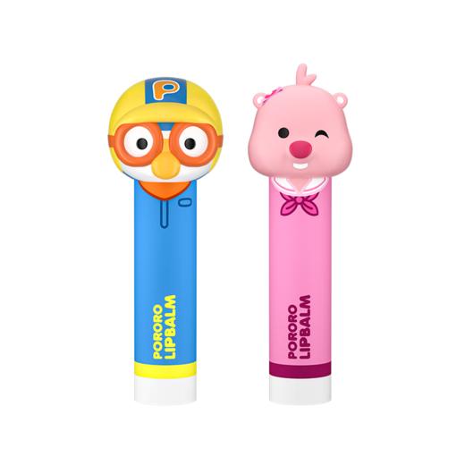 Pororo啵乐乐 韩国进口补水防裂宝宝婴幼儿润唇膏秋冬滋润儿童胶囊唇膏-立体款 4.2g（草莓香/桃子香） 商品图6