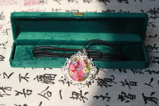 复古干花森系创意押花项链 商品图2