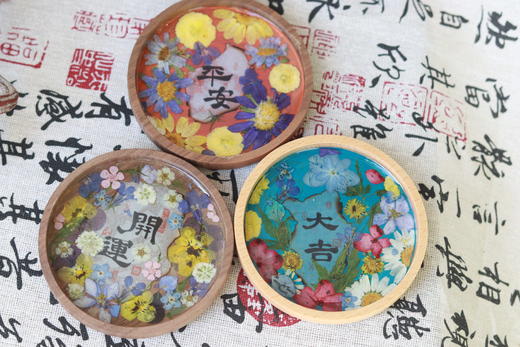 原木色复古圆形押花杯垫（三件包邮） 商品图4