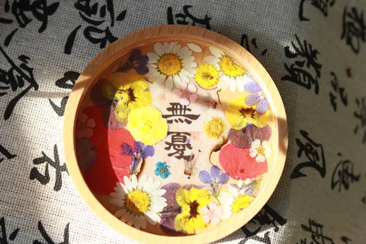 原木色复古圆形押花杯垫（三件包邮） 商品图3