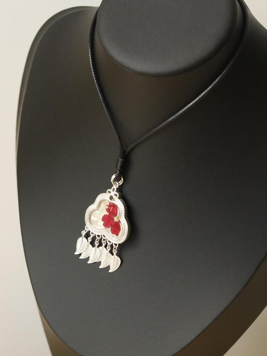 纯银押花吊坠项链（大） 商品图4