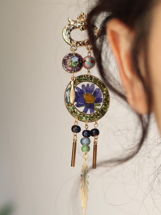 复古螺钿押花发饰 商品图1