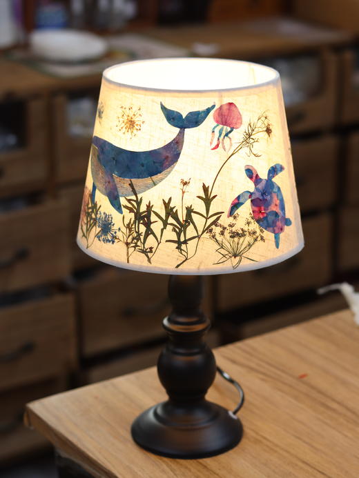 海洋世界押花台灯 商品图0