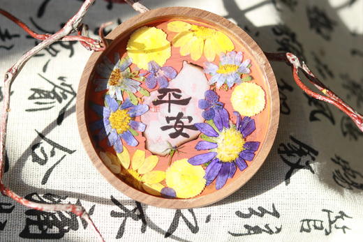 原木色复古圆形押花杯垫（三件包邮） 商品图0