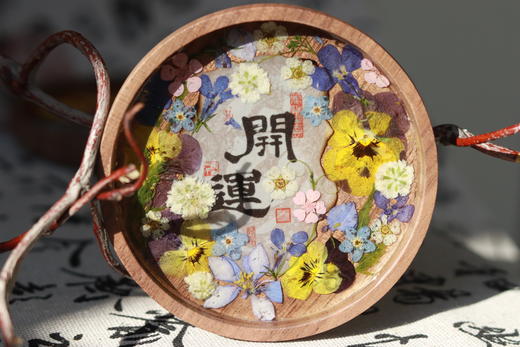 原木色复古圆形押花杯垫（三件包邮） 商品图1