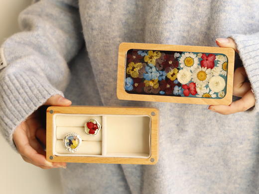 原木色押花首饰盒 商品图0