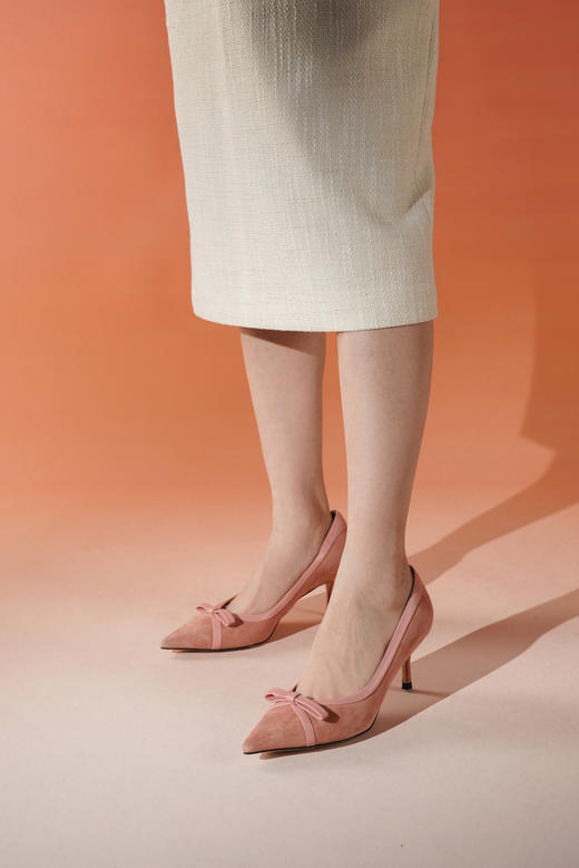 Westory2025年春季尖头浅口中跟通勤宴会百搭单鞋W25AE58181 商品图7