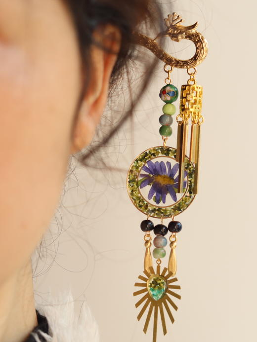 复古螺钿押花发饰 商品图5