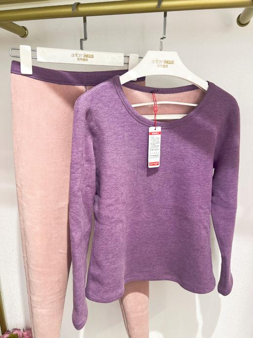 羊羔绒女士圆领套装超柔绒女士圆领套装 打底保暖16313235 商品图3