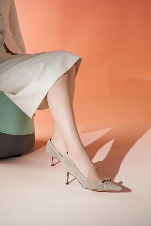 Westory2025年春季尖头浅口中跟通勤宴会百搭单鞋W25AE58181 商品图8