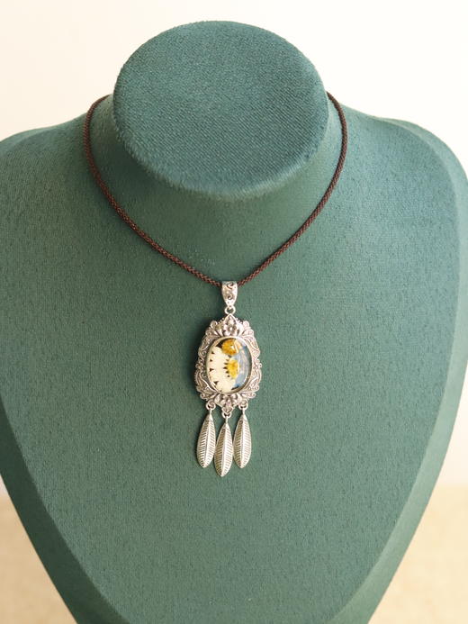 纯银押花吊坠项链（大） 商品图5