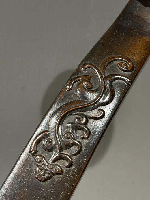 花梨木雕螭龙纹如意摆件，顺丰包邮 商品图11