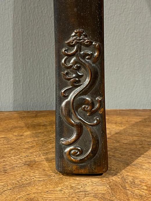 花梨木雕螭龙纹如意摆件，顺丰包邮 商品图7