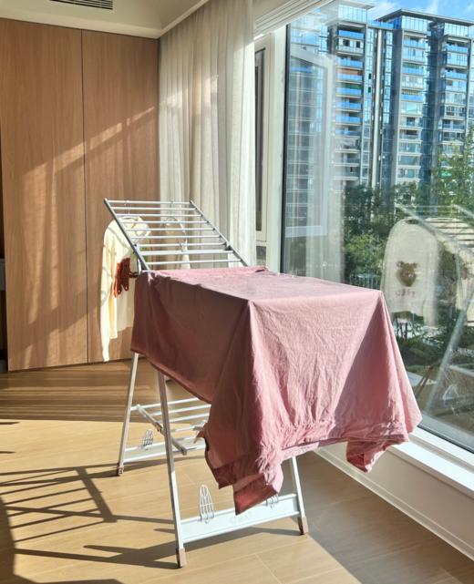 多类晾晒承重神器 全方位沐浴阳光☀ 🌸简单易收纳 大小户型都必备🏠【Trees&wind翼型碳钢折叠晾衣架】🤩 🔺晒衣晒被晒鞋 升级加大立体晾晒空间 自带移动万向轮☝🏻 商品图4