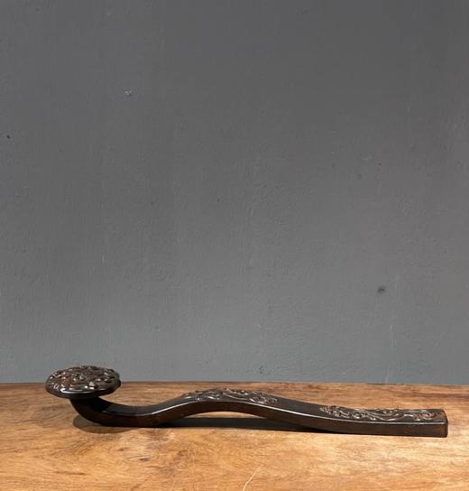 花梨木雕螭龙纹如意摆件，顺丰包邮 商品图4