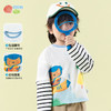 【假两件】2025新款春季简约时尚纯棉圆领休闲t恤儿童上衣 商品缩略图2