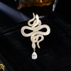 蛇形胸花高档轻奢配饰，本命年生肖贝母灵蛇胸针LY-023 商品缩略图1