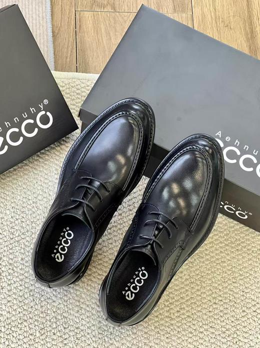 舒适透气商务皮鞋 简约复古潮流圆头德比鞋 墨本，面料进口头层牛皮 商品图3