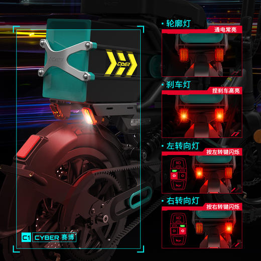 锋鸟CYBER代驾电动自行车强劲动力折叠超轻便携迷你小型电动车中置电机 商品图9