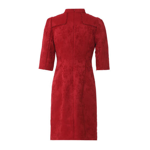 EITIE爱特爱气质新中式立领盘扣修身显瘦礼服连衣裙2025春季新款8177801 商品图1