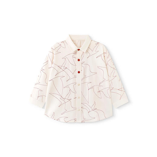 【高定系列】英氏儿童衬衫春夏季桑蚕丝长袖男童女童衬衫2025新款 商品图4