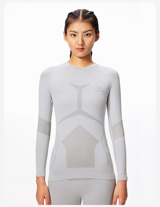 24/26SURPINE保暖透气功能衣 女上衣 浅灰 商品图1