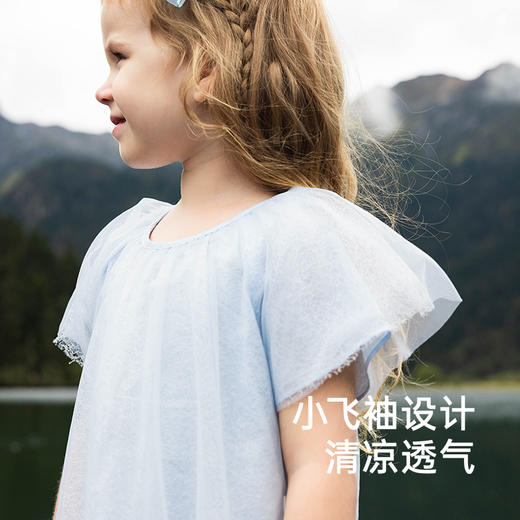 【商场同款】英氏女童裙子夏季短袖透气小女孩连衣裙新款公主裙 商品图3