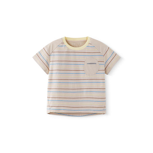 【商场同款】英氏儿童T恤夏季短袖透气男童条纹T恤上衣2025新款 商品图4