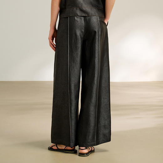 TANGY Collection/2025天意精品春季新品中国风女士莨绸长裤 商品图2