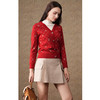【两色可选】乔万尼针织衫宝石红英伦气质假两件式毛衫EI4M646 商品缩略图3